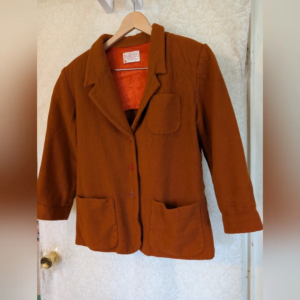 PENDLETON Wool Petite Rust Brown Jacket‎ - Picture 3 of 16